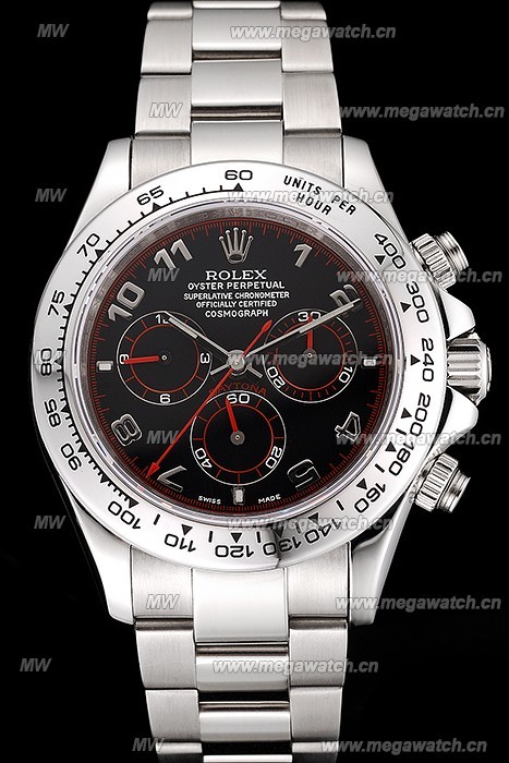 Rolex Daytona Automatic Black Dial-Red Marking replica