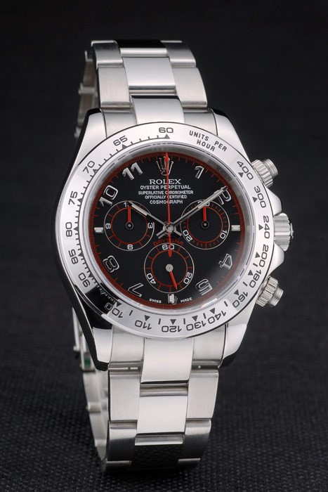 Rolex Daytona Automatic Black Dial-Red Marking replica