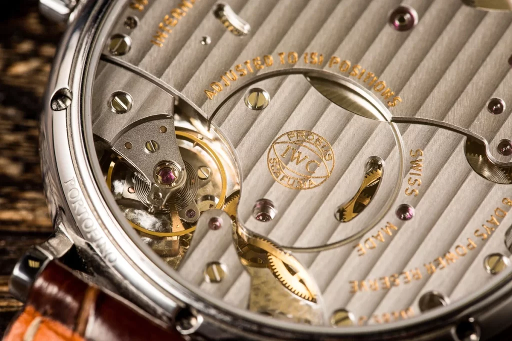 The Portofino is a hand-wound watch with an amazing power reserve.